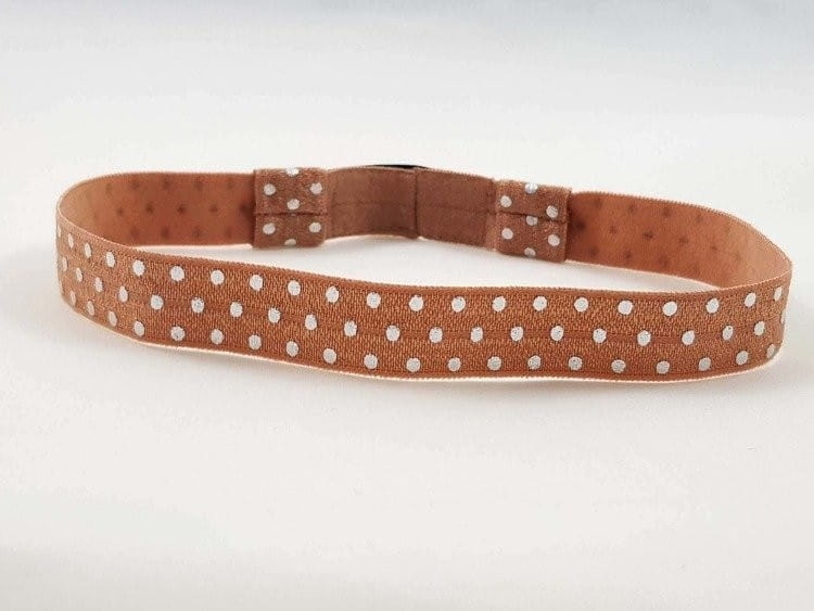 Opaska EasyFlex do apratów słuchowych i/lub procesorów mowy - jasny brąz w kropki