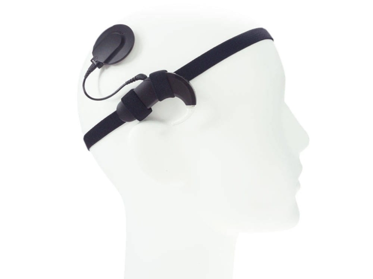 Opaska EasyFlex ULTRA do aparatów słuchowych / implantów -  czarna