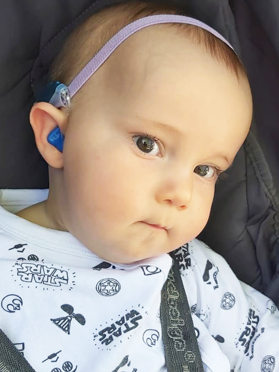 Opaska EasyFlex ULTRA do aparatów słuchowych / implantów -  czarna