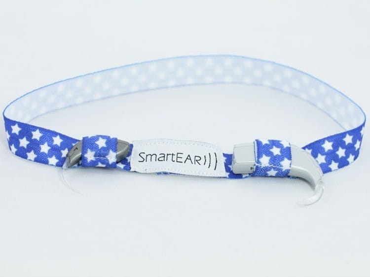 EasyFlex GIRL do aparatów słuchowych i/lub procesorów mowy z kokardką - niebieska
