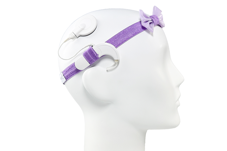 EasyFlex GIRL do aparatów słuchowych i/lub procesorów mowy - fioletowa kokardka