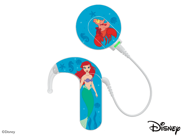 Skórka / naklejki na procesor mowy MED-EL Sonnet 3 - Disney Mała Syrenka - Ariel