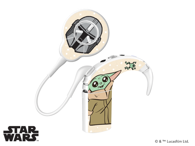 Skórka / naklejki na procesor mowy Cochlear NUCLEUS 7 - Lucasfilm Star Wars - Grogu
