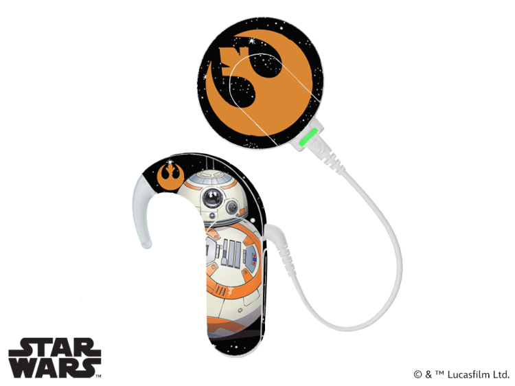 Skórka / naklejki na procesor mowy MED-EL Sonnet 1 / 2 - Lucasfilm Star Wars - BB8