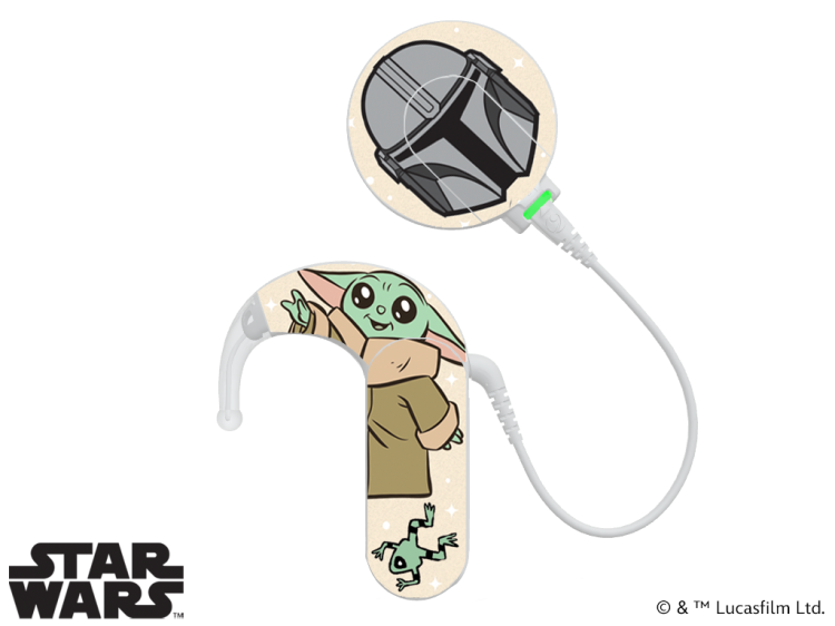 Skórka / naklejki na procesor mowy MED-EL Sonnet 3 - Lucasfilm Star Wars - Grogu