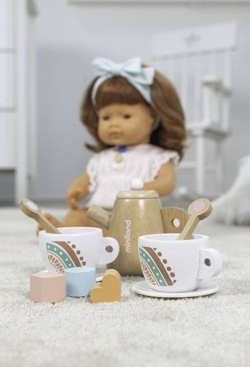 Drewniany zestaw do herbaty z ciasteczkami Miniland