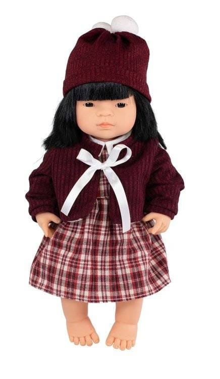 Komplet z sukienką na chłodne dni 38cm Miniland