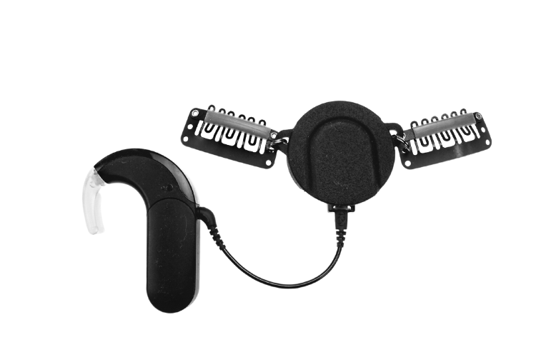 Etui ze spinkami na cewkę DL MED-EL - czarny