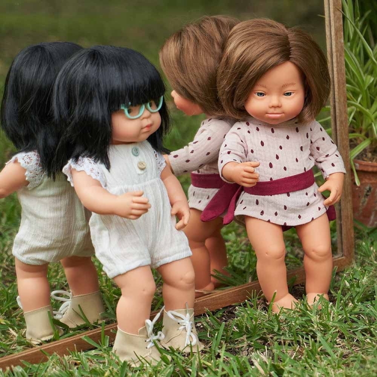 Okulary turkusowe dla lalki 38 cm Miniland