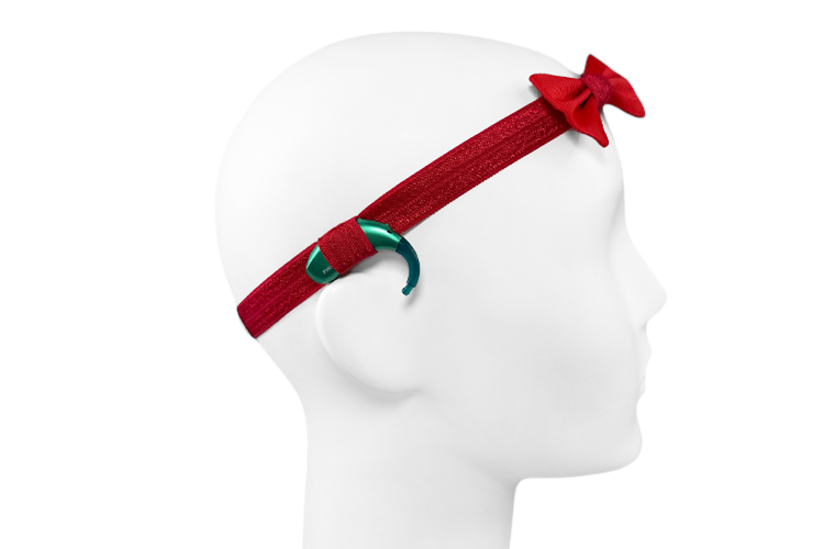 EasyFlex GIRL do aparatów słuchowych i/lub procesorów mowy z kokardką - niebieska