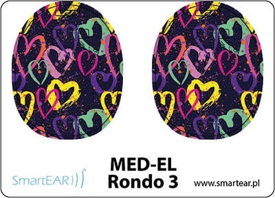 Skórka na procesor MED-EL Rondo 3 - Serca