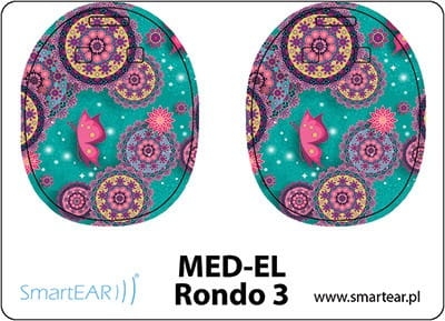 Skórka na procesor MED-EL Rondo 3 - Motylki
