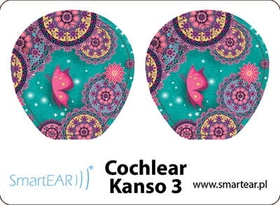 Skórki na procesor Cochlear Kanso 3 - motylki