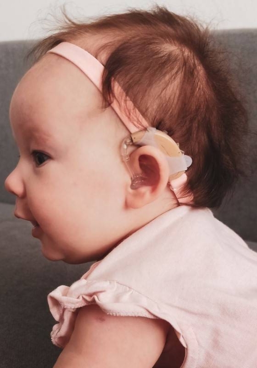 Opaska EasyFlex ULTRA do aparatów słuchowych / implantów -  beżowa