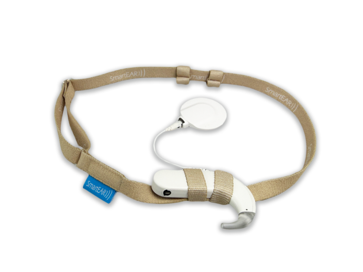 Opaska EasyFlex ULTRA do aparatów słuchowych / implantów -  beżowa