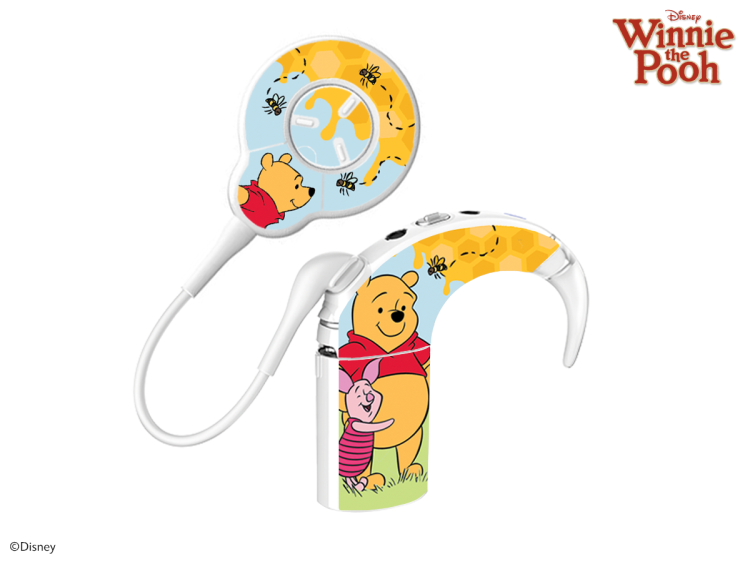 Skórka / naklejki na procesor mowy Cochlear NUCLEUS 7 - Disney Kubuś Puchatek