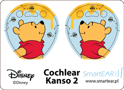 Skórka / naklejki na procesor mowy Cochlear Kanso 2 - Disney Kubuś Puchatek