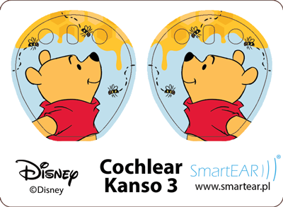 Skórka / naklejki na procesor mowy Cochlear Kanso 3 - Disney Kubuś Puchatek