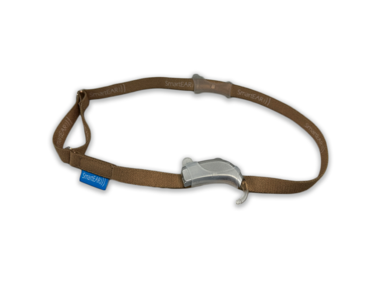 Opaska EasyFlex ULTRA do aparatów słuchowych / implantów -  brązowa