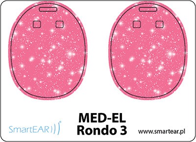 Skórka na procesor MED-EL Rondo 3 - Różowa
