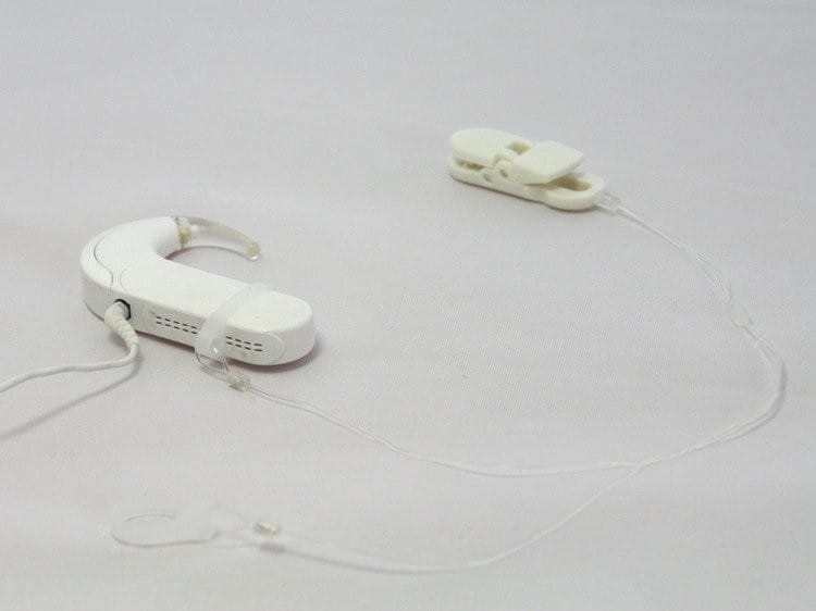 Zawieszka niewidzialna na jeden procesor mowy lub aparat słuchowy - przeźroczysty