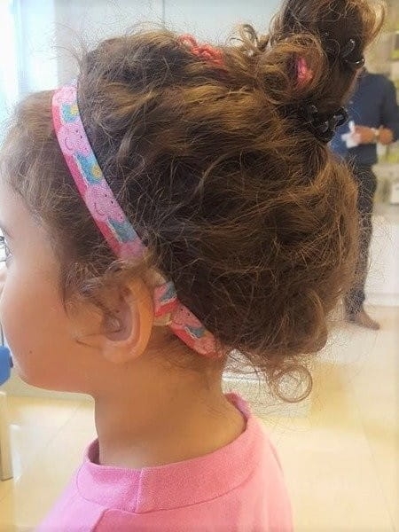 Opaska EasyFlex do apratów słuchowych i/lub procesorów mowy - kratka róż